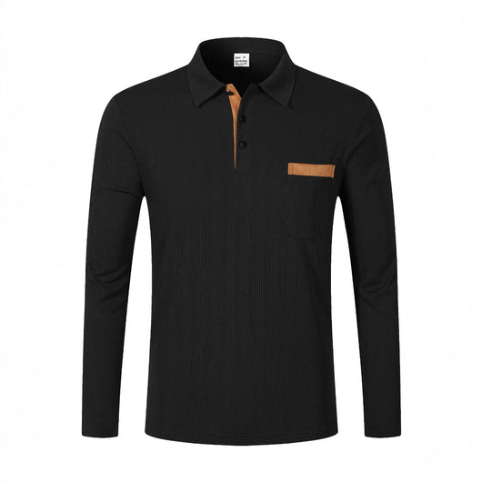 Polo Deportivo Manga Larga con Solapa para Hombre - Image 3