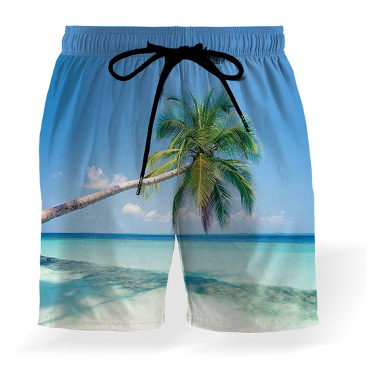 Shorts de Playa con Estampa de Coco y Cintura Elástica Ajustable - Image 5