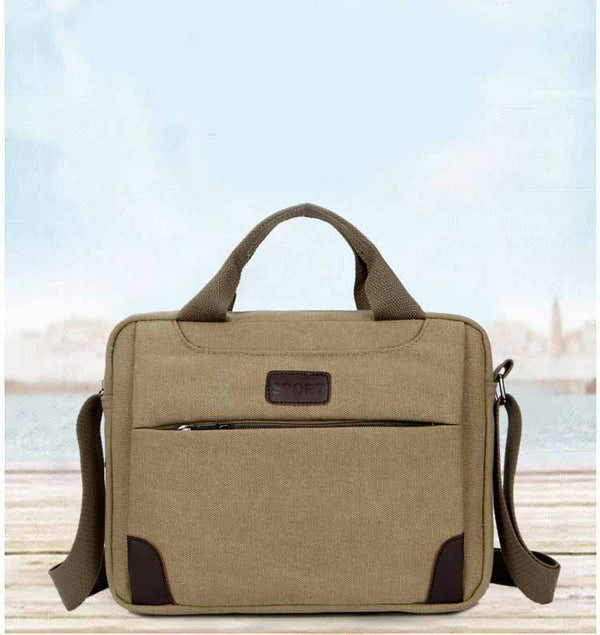 Bolsa Mensajera de Lona para Hombre con Correa Simple