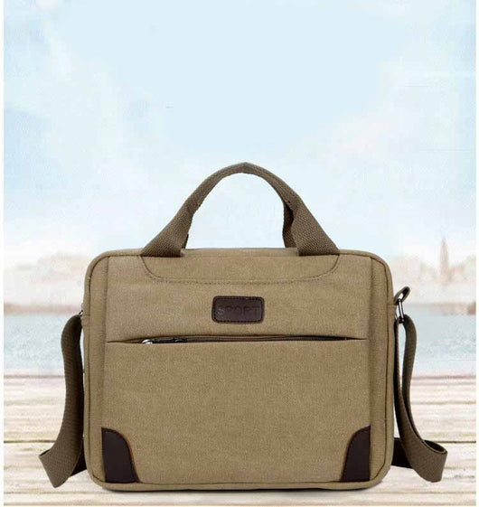 Bolsa Mensajera de Lona para Hombre con Correa Simple