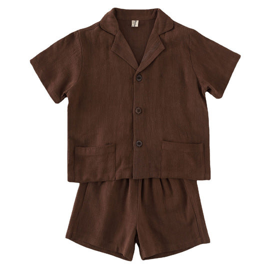 Camisa de Lino Infantil Manga Corta - Image 11