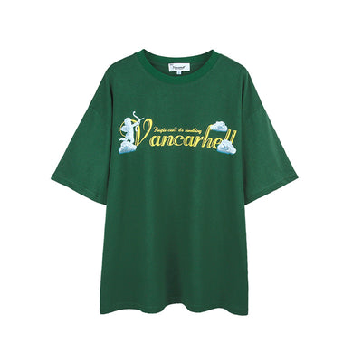 Playera Vintage Ángel con Estampado de Letras para Hombre - Image 5