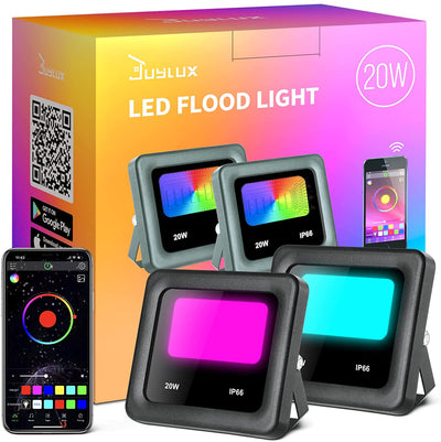 Foco LED RGB 20W Inteligente con Bluetooth, Control por Voz y Temporizador - Image 4