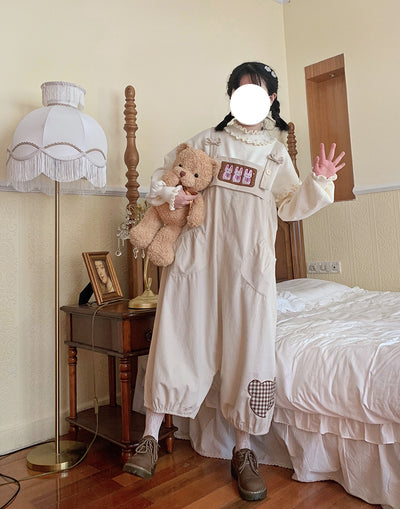 Tirantes Estilo Vintage con Parche de Cuadros y Moño Suelto - Image 10