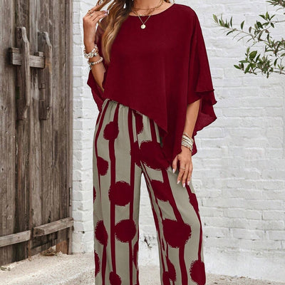 Conjunto Coordinado de Camisa y Pantalón Estampado
