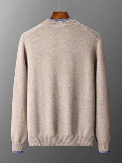 Conjunto de Sweater Tejido con Cuello Semicerrado y Cierre de Cremallera - Image 3