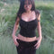 Top Corto de Encaje con Cordones - Estilo Hot Girl