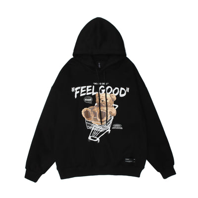 Sudadera con Capucha Estilo Hong Kong - Diseño Letra Oso Unisex Holgada y Cómoda - Image 5
