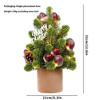 Adornos Navideños LED Piñas de Pino Miniatura Norbison para Árbol de Escritorio - Image 8