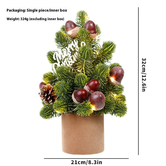 Adornos Navideños LED Piñas de Pino Miniatura Norbison para Árbol de Escritorio - Image 8