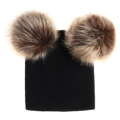 Gorro Infantil Mikkie Fur con Dos Pompones - Gorro de Punto Cálido - Image 7