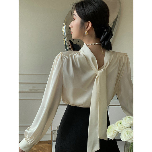 Camisa Reversible Glossy Estilo Hepburn para Mujer - Image 4