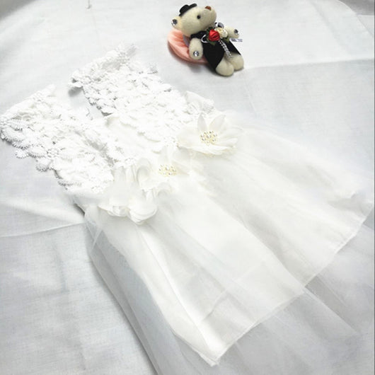 Vestido Infantil de Tirantes con Encaje para Primavera y Verano - Image 7