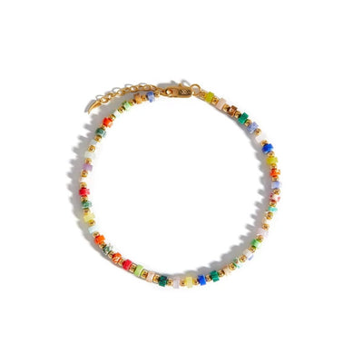 Collar de Turquesa Shoushan con Gemas Multicolores Europeas y Americanas - Image 5