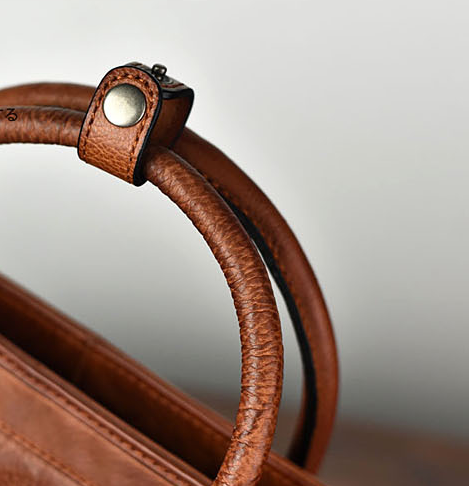 Bolso de Cuero Curtido al Vegetal Cosido a Mano - Gran Capacidad para Auto - Image 3