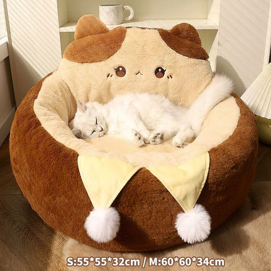 Cama Redonda Acogedora para Gatos y Perros - Colchón Térmico Invierno - Image 6