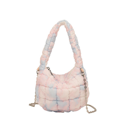 Bolso Nube Acolchado con Pliegues - Cartera de Nylon Puff - Image 12