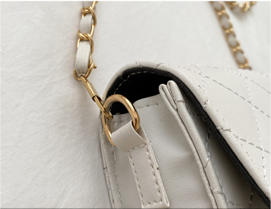 Bolso Mensajero Cadena de Perlas con Diseño Romboidal - Image 18