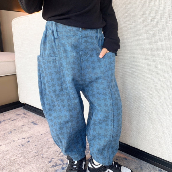 Pantalones Vaqueros Acampanados Estilo Western para Niña
