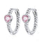 Aretes Amor Puro en Plata S925 Chapados en Platino