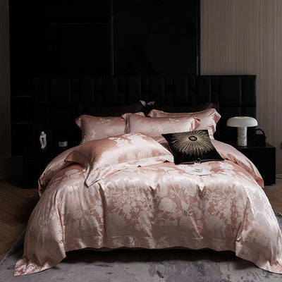 Juego de Cama Jacquard de Seda Premium Densidad Alta - Diseño Minimalista - Image 9