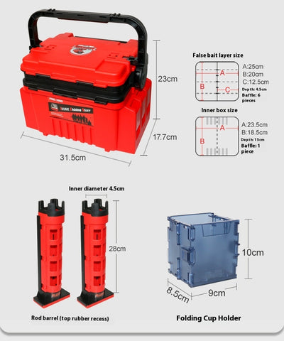 Caja de Carnada Doble Capa Grande para Pesca - Image 18