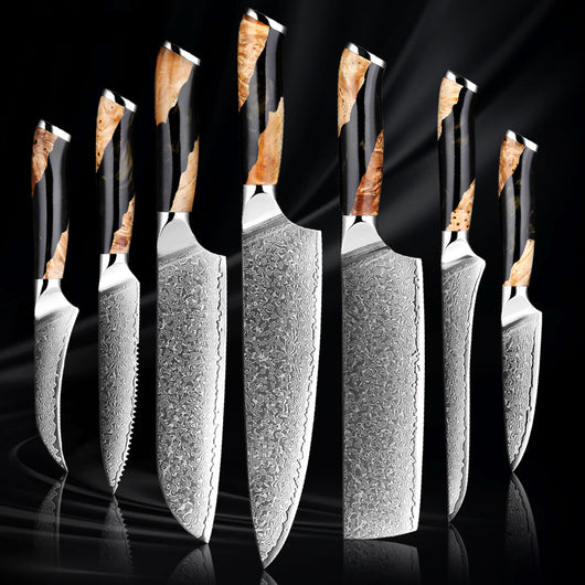 Cuchillo de Chef Damasco Profesional - Acero de Damasco Premium