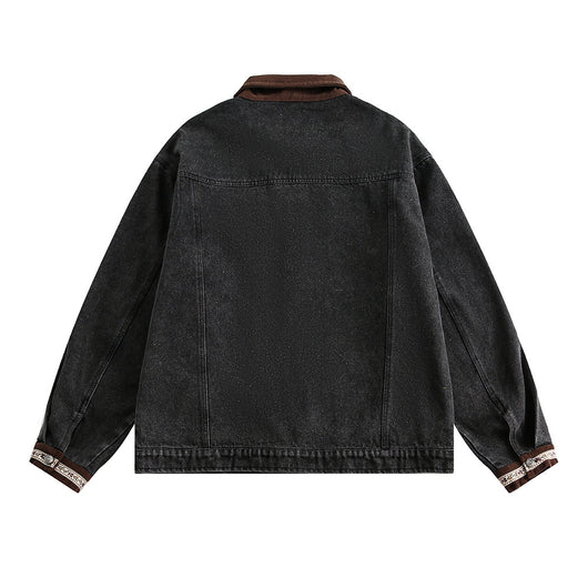 Chaqueta Denim Punk Oversized con Desgastes - Image 19