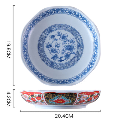 Plato Hondo de Cerámica Japonesa con Pintura Tradicional Retro - Image 3