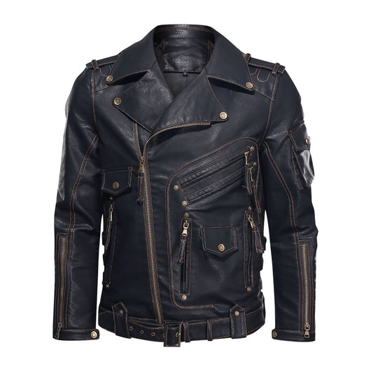 Chaqueta de Cuero Punk para Motociclista - Estilo Rebelde en Piel PU - Image 4