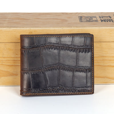 Cartera de Cuero Vacuno Primera Capa Horizontal Plateada - Image 2