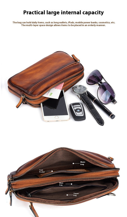 Billetera Vertical de Cuero Genuino Primera Capa Diseño Cuadrado para Hombre - Image 22