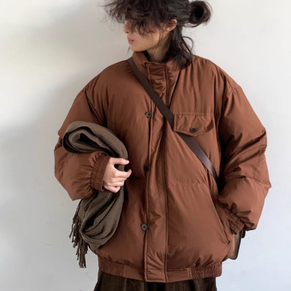 Abrigo de Trabajo Acolchado para Hombre con Cuello Tipo Mao