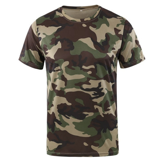 Playera Holgada de Malla con Cuello Redondo y Estampado de Manga Corta
