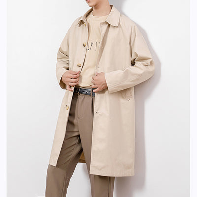 Abrigo Trinchera Casual de Largo Medio para Hombre - Image 13