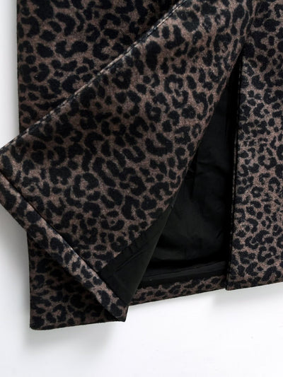 Abrigo Suelto Estampado Animal Print en Mezcla de Telas - Image 8