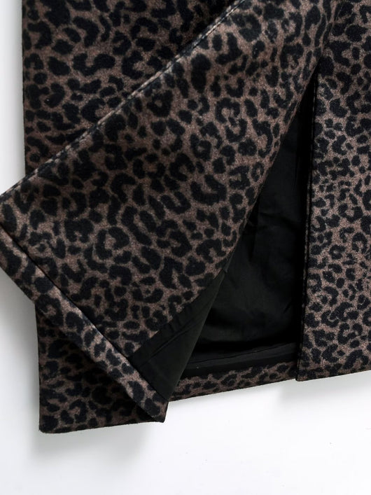 Abrigo Suelto Estampado Animal Print en Mezcla de Telas - Image 8