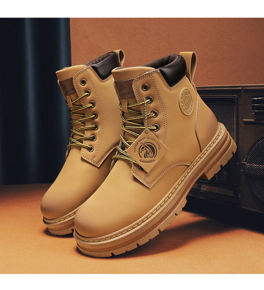 Botas Altas de Invierno para Hombre Estilo Británico con Aumento de Altura - Image 23