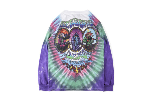 Remera Tie Dye Calavera Religiosa Estampada Manga Larga - Image 4