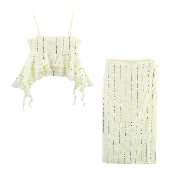 Conjunto de Verano para Mujer: Blusa y Falda
