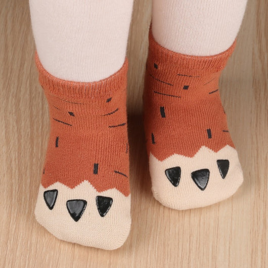 Calcetines Infantiles Terry con Bloques de Color y Diseño de Patitas - Image 5