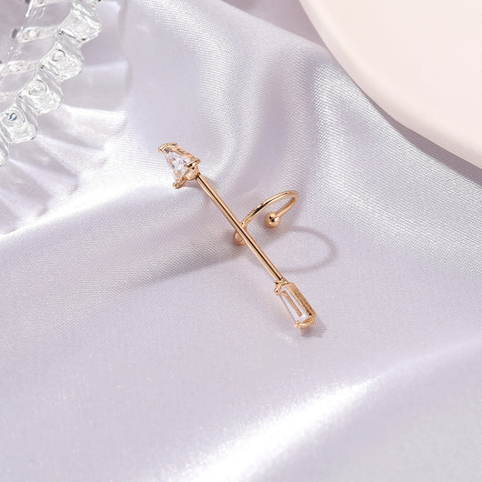 Aretes Clip Flecha de Circonia con Estilo Temperamental - Image 11
