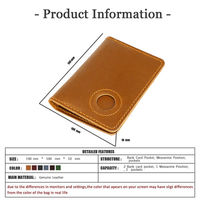 Billetera de Cuero Vacuno Vintage Hecha a Mano para Hombre - Image 7