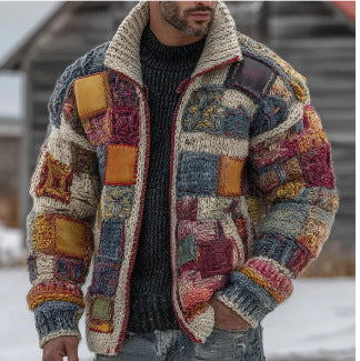 Chaqueta Suelta con Cuello de Pie y Cierre de Cremallera para Hombre - Image 10