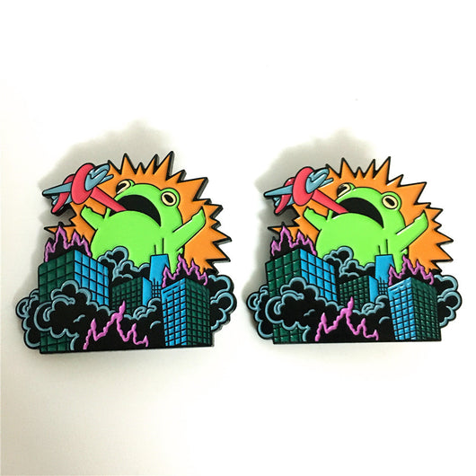 Broche Esmaltado de Rana - Pin Explosión de Colores Anfibio