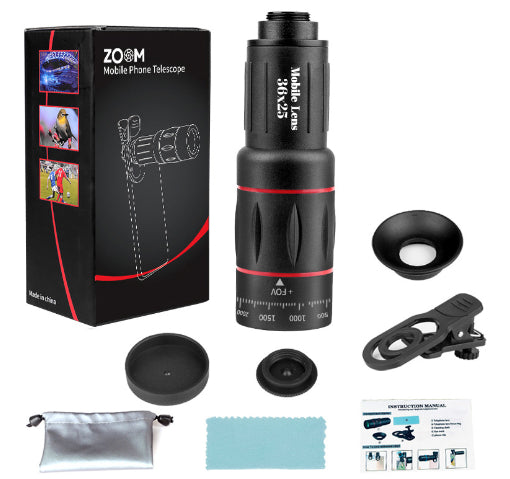 Lente Telescópico 18X para Celular con Clip Universal y Trípode - Image 8