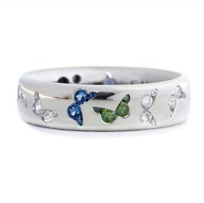Anillo de Mariposa con Circonitas Multicolor - Diseño Personalizado y Adorable