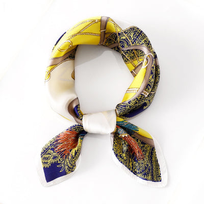 Pañuelo de Seda Cuadrado para Mujer - Diseño Estampado Versátil Primavera Verano - Image 26