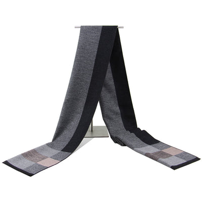 Bufanda Tejida para Hombre con Patrón Jacquard - Calidez y Estilo - Image 7