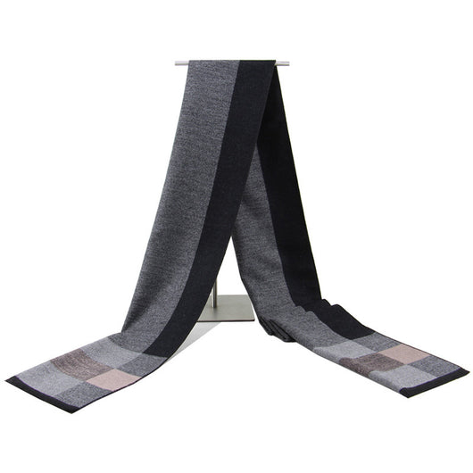 Bufanda Tejida para Hombre con Patrón Jacquard - Calidez y Estilo - Image 7